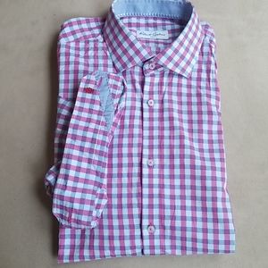 Robert Graham 17 Blue and Red Plaid Button Down